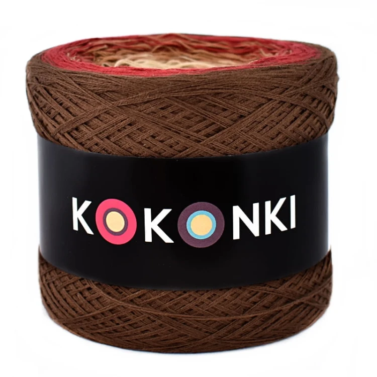 KOKONEK A058 Brąz/burgund/ciepły brąz/ciepły beż/krem