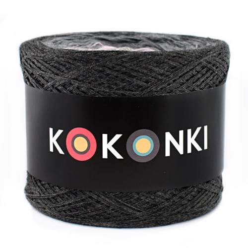 KOKONEK A192 Ciemny szary melanż/szary melanż/jasny róż