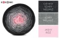 KOKONEK A192 Ciemny szary melanż/szary melanż/jasny róż