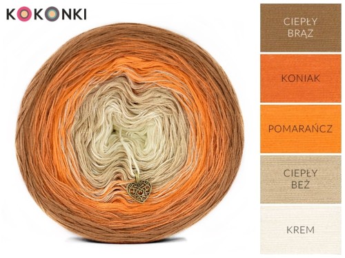 KOKONEK B035 Plażowicz - Ciepły brąz/koniak/pomarańcz/ciepły beż/krem