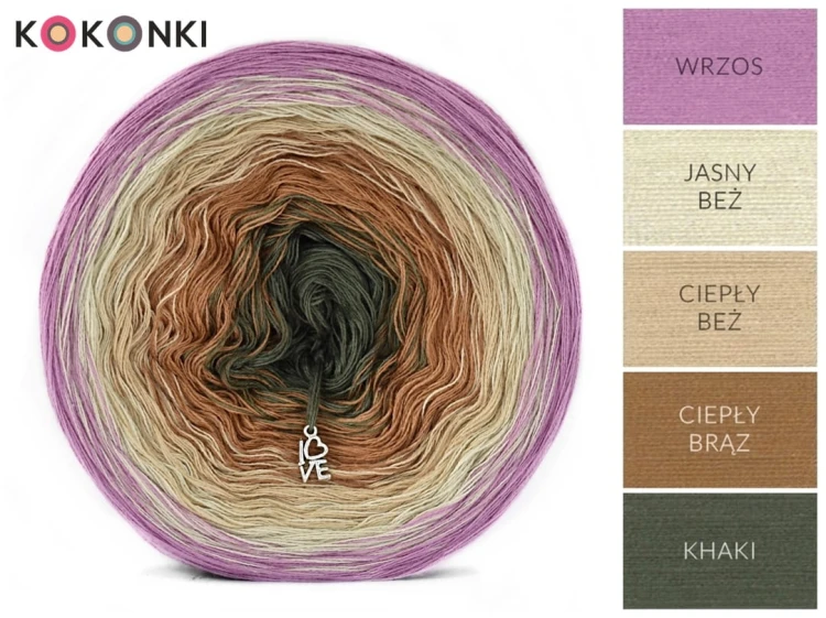 KOKONEK B037 Zaskoczenie - Wrzos/jasny beż/ciepły beż/ciepły brąz/khaki