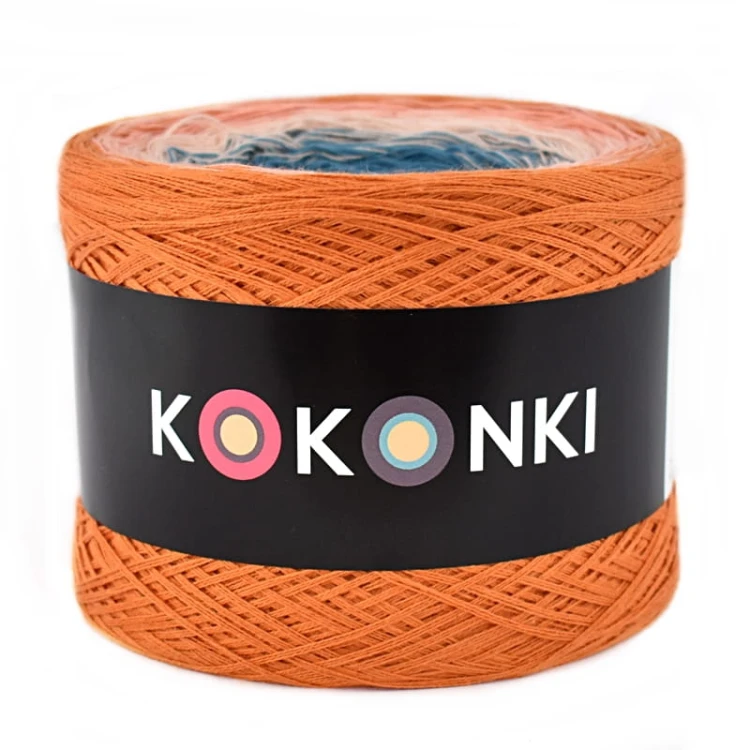 KOKONEK B039 Mój zachód - Koniak/brzoskwinia/łososiowy róż/jasny petrol/petrol