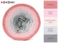 KOKONEK B041 Subtelny - Morela/jasny róż/pastelowy róż/jasny szary/szary