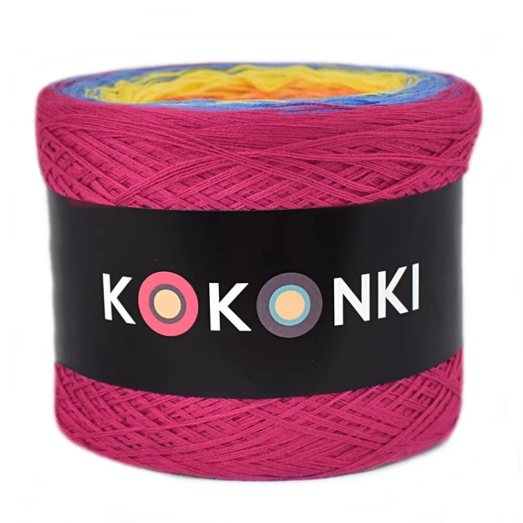 KOKONEK B045 Color fun - Piwonia/niebieski/intensywny żółty/mango/czerwień