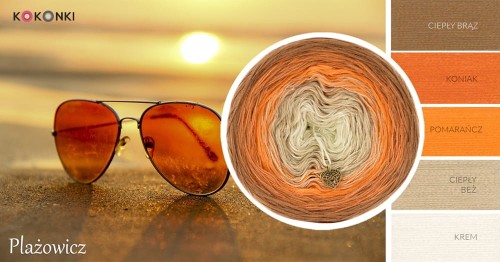 KOKONEK B035 Plażowicz - Ciepły brąz/koniak/pomarańcz/ciepły beż/krem