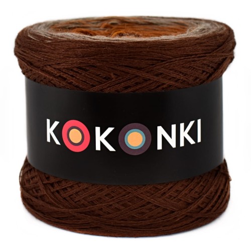 KOKONEK Merino 495 - Brąz/orzech melanż/ciepły brąz/miodowy