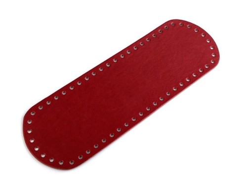 Baza dno torebki z ekoskóry / 10x30 cm / ciemna czerwień / 4746