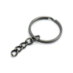 Kółko na klucze 25 mm / ciemny nikiel / krótki łańcuszek / 10 szt / 780828