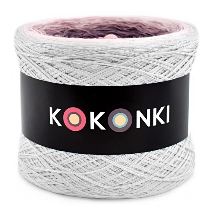 KOKONEK A150 Jasny szary/pastelowy róż/brudny róż/blady fiolet/wino