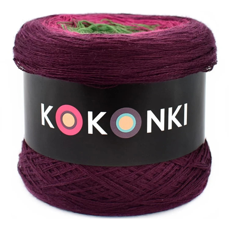 KOKONEK Merino 626 Good evening - Wino/burak/fuksja/zieleń/malachit