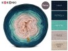 KOKONEK Merino 627 Retro mail - Navy/petrol II/patyna/nude/ciepły beż