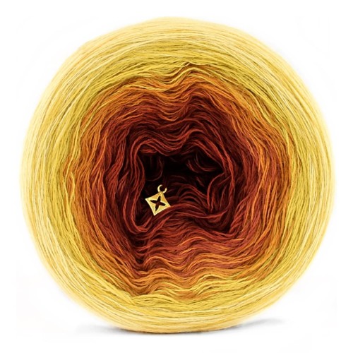 KOKONEK Merino 632 Pumpkin season - Żółty/złoty/miodowy/cegła/bordo