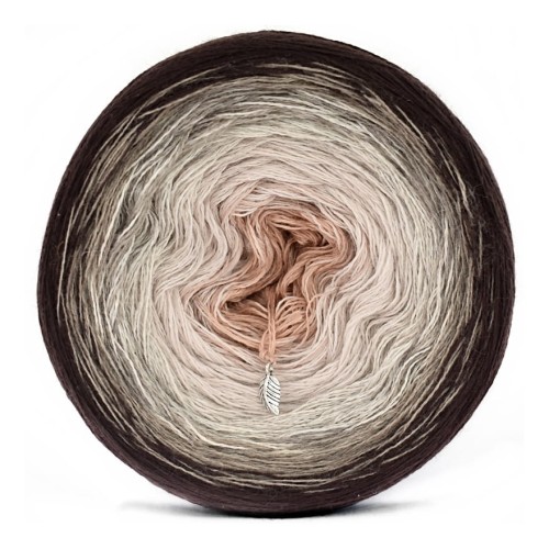 KOKONEK Merino 633 Mr Miau - Ciemny brąz/orzech melanż/safari/nude/zgaszona morela