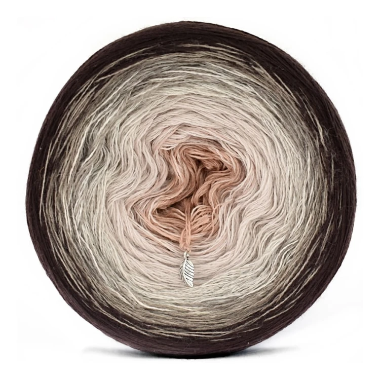 KOKONEK Merino 633 Mr Miau - Ciemny brąz/orzech melanż/safari/nude/zgaszona morela