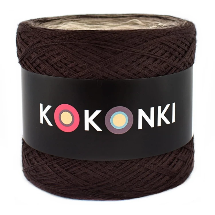 KOKONEK Merino 633 Mr Miau - Ciemny brąz/orzech melanż/safari/nude/zgaszona morela