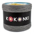 KOKONEK Merino 635 End of summer - Średni szary/turkus/biel/złoty/pomarańcz