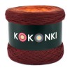 KOKONEK Merino 637 In Your hands - Bordo/cegła/rudy/pomarańcz/złoty