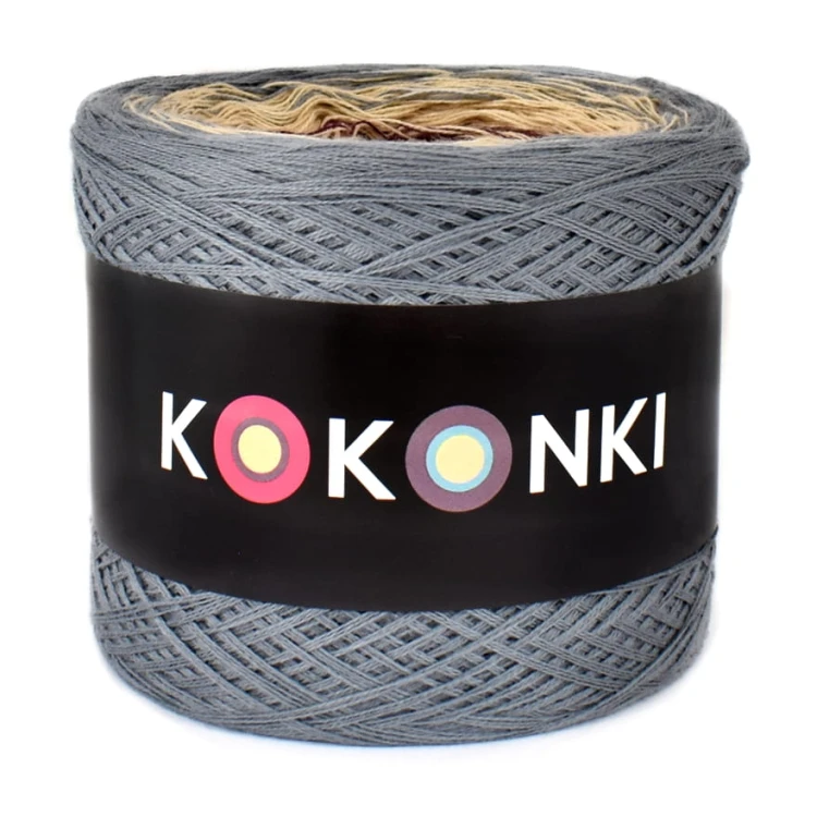 KOKONEK A845 Średni szary/ciepły beż/wino