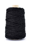 Sznurek do makramy bawełniany skręcany 5mm / 100m / 810 czerń