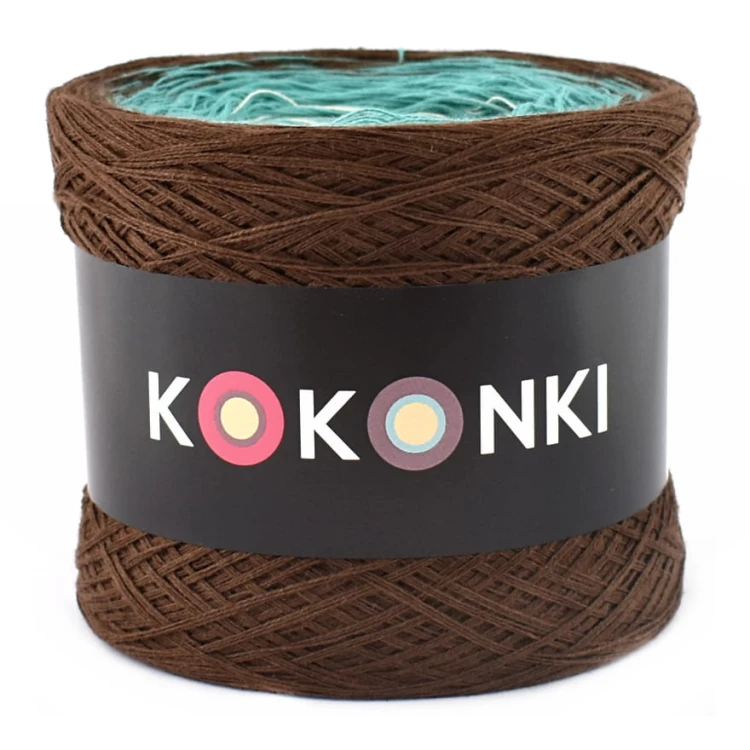 KOKONEK A081 Brąz/szmaragd/krem