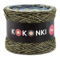 KOKONEK Rare Van Gogh R10 - Czekolada/jeans melanż/granat/niebieski/błękit/kobalt+żółta nić