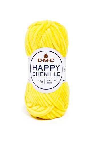 Włóczka DMC Happy Chenille 25 / intensywny żółty