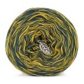 KOKONEK SIX S030 - Petrol/kurkuma/zieleń wojskowa, 6 nitek, 250 m, 100 g