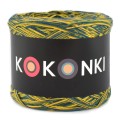 KOKONEK SIX S030 - Petrol/kurkuma/zieleń wojskowa, 6 nitek, 250 m, 100 g
