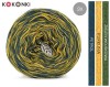 KOKONEK SIX S030 - Petrol/kurkuma/zieleń wojskowa, 6 nitek, 250 m, 100 g