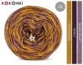 KOKONEK SIX S031 - Blady fiolet/wino/musztarda, 6 nitek, 250 m, 100 g