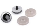 Oczy brokatowe do maskotek / 40 mm / srebrne / 1 para.