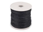 Sznurek bawełniany woskowany 1mm / 20m / czerń / 310030