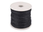 Sznurek bawełniany woskowany 1mm / 20m / czerń