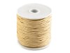 Sznurek bawełniany woskowany 1 mm / 20 m / jasny beż