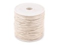 Sznurek bawełniany woskowany 1 mm / 20 m / złamana biel