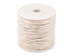 Sznurek bawełniany woskowany 1mm / 20m / złamana biel