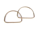 Uchwyt / rączka do torby metalowa 7.5x10.7 cm / złote / 2 szt / 790794