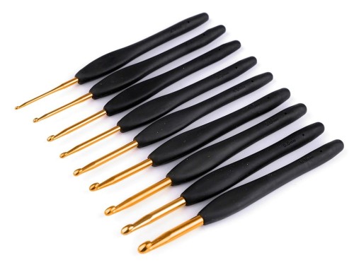 Zestaw szydełek z silikonową rączką rozmiar 2-6 mm / 9szt.