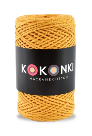 Sznurek Macrame Cotton by KOKONKI 2mm / rolka 200m / kurkuma - OUTLET