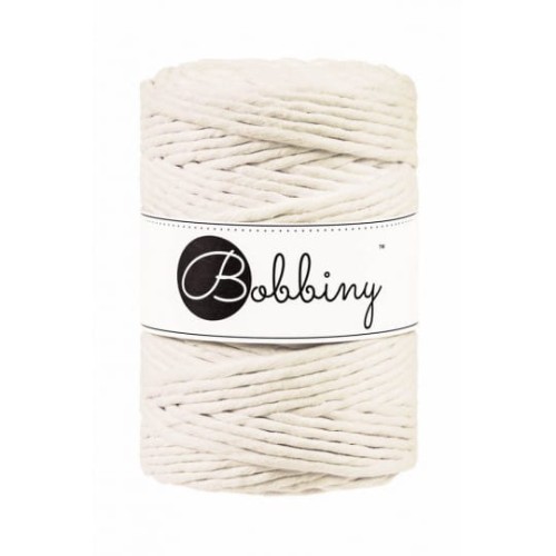 Sznurek skręcany bawełniany Bobbiny Macrame Cord / Naturalny / Natural / 5mm / 100m