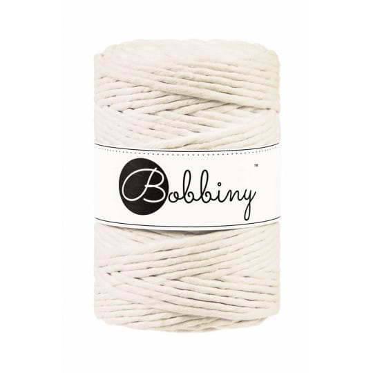 Sznurek skręcany bawełniany Bobbiny Macrame Cord / Naturalny / Natural / 5mm / 100m