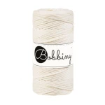 Sznurek skręcany bawełniany Bobbiny Macrame Cord / Naturalny / Natural / 3mm / 100m