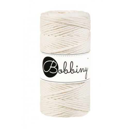 Sznurek skręcany bawełniany Bobbiny Macrame Cord / Naturalny / Natural / 3mm / 100m