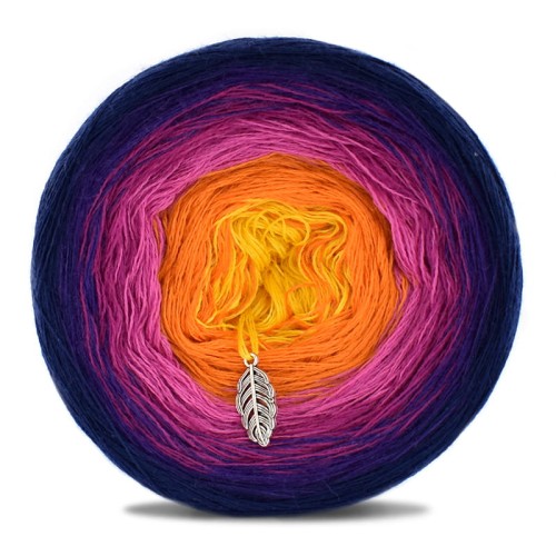 KOKONEK Merino 306 Granat/fiolet/jeżyna/piwonia/pomarańcz/intensywny żółty