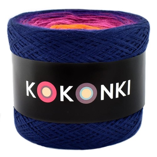 KOKONEK Merino 306 Granat/fiolet/jeżyna/piwonia/pomarańcz/intensywny żółty