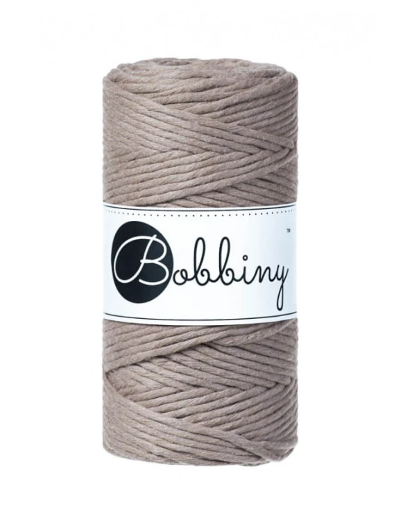 Sznurek skręcany bawełniany Bobbiny Macrame Cord / Kawowy / Coffee / 3mm / 100m