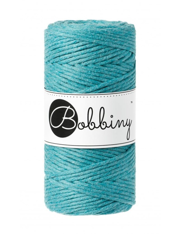 Sznurek skręcany bawełniany Bobbiny Macrame Cord / Morski / Teal / 3mm / 100m