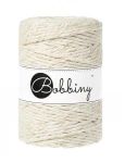 Sznurek skręcany bawełniany Bobbiny Macrame Cord / Naturalne Złoto / Golden Natural / 5mm / 100m + złoty LUREX  