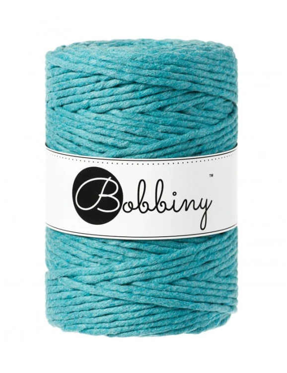 Sznurek skręcany bawełniany Bobbiny Macrame Cord/ Morski / Teal / 5mm / 100m
