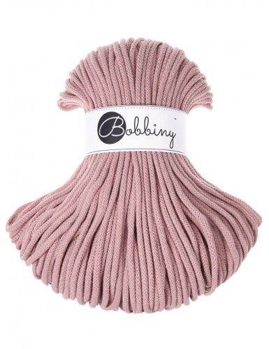 Sznurek pleciony bawełniany Bobbiny Premium / Różowe Złoto / 5 mm / 100 m